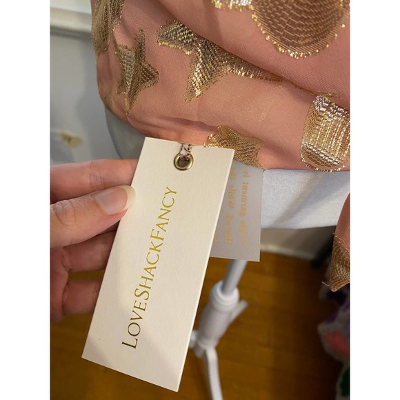 Loveshackfancy Boca Handkerchief Halter Star Top Sunset Orange Ombre Sz S - Picture 5 of 7